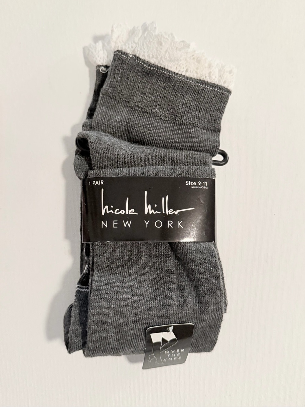 Over-the-Knee Socks with White Lace Trim
Boot socks